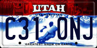 UT license plate C310NJ