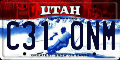 UT license plate C310NM