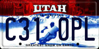 UT license plate C310PL