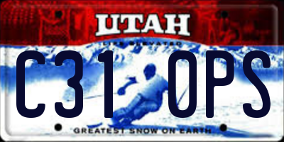 UT license plate C310PS