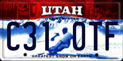 UT license plate C310TF