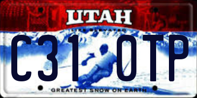 UT license plate C310TP