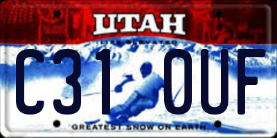 UT license plate C310UF