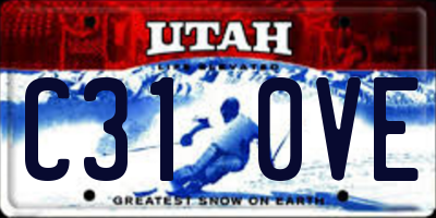UT license plate C310VE