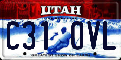 UT license plate C310VL