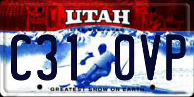UT license plate C310VP
