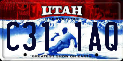 UT license plate C311AQ