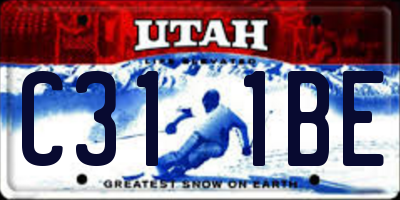 UT license plate C311BE