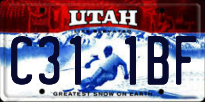 UT license plate C311BF