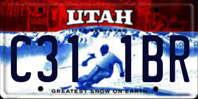 UT license plate C311BR