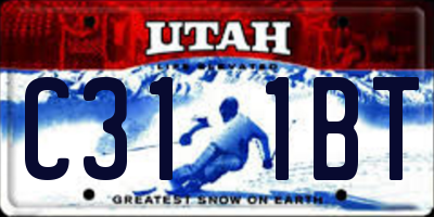 UT license plate C311BT