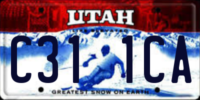 UT license plate C311CA