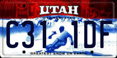 UT license plate C311DF