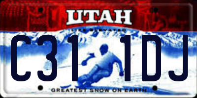 UT license plate C311DJ