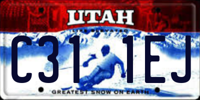 UT license plate C311EJ