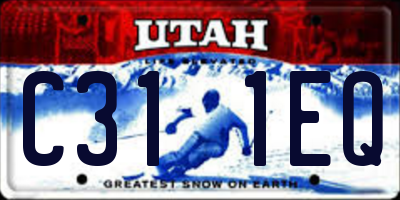 UT license plate C311EQ