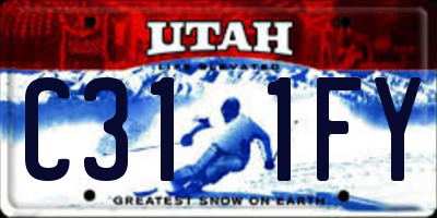 UT license plate C311FY