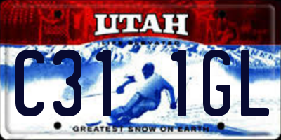 UT license plate C311GL