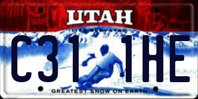 UT license plate C311HE