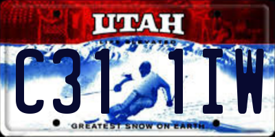 UT license plate C311IW