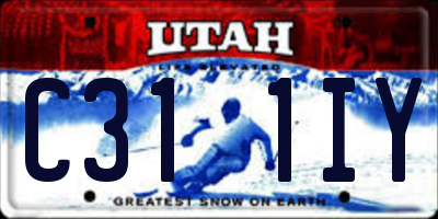UT license plate C311IY