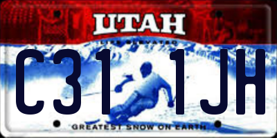 UT license plate C311JH