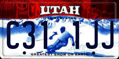 UT license plate C311JJ