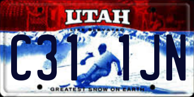 UT license plate C311JN