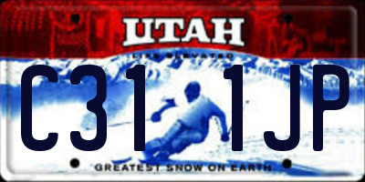 UT license plate C311JP