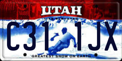 UT license plate C311JX
