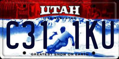 UT license plate C311KU