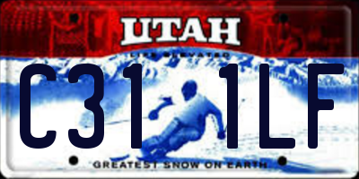 UT license plate C311LF