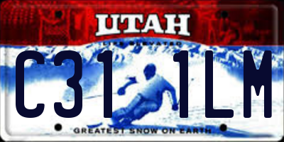 UT license plate C311LM