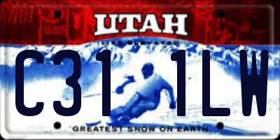 UT license plate C311LW