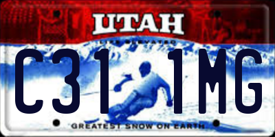 UT license plate C311MG