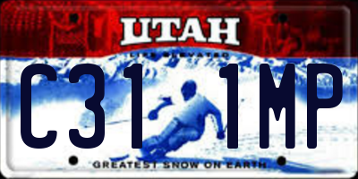 UT license plate C311MP