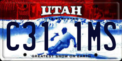 UT license plate C311MS