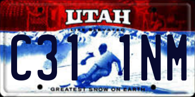 UT license plate C311NM