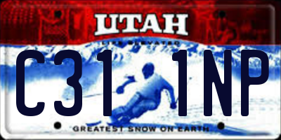 UT license plate C311NP
