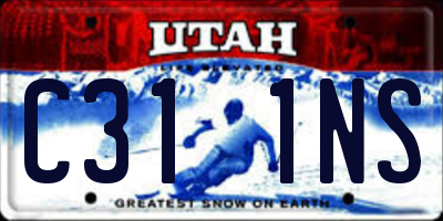 UT license plate C311NS