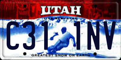 UT license plate C311NV