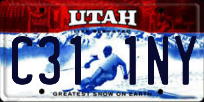 UT license plate C311NY