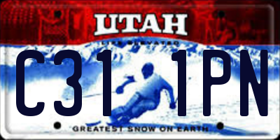 UT license plate C311PN