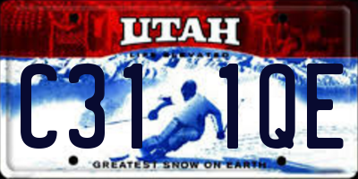 UT license plate C311QE
