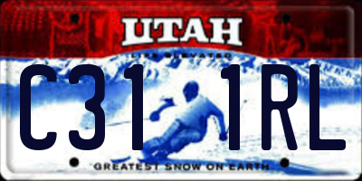 UT license plate C311RL