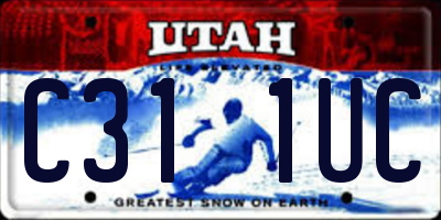 UT license plate C311UC