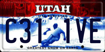 UT license plate C311VE