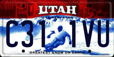 UT license plate C311VU