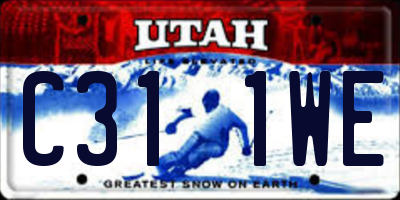 UT license plate C311WE