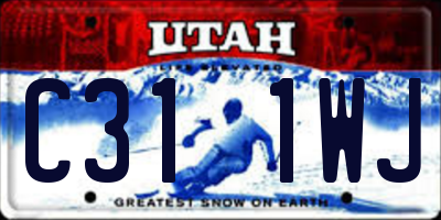 UT license plate C311WJ